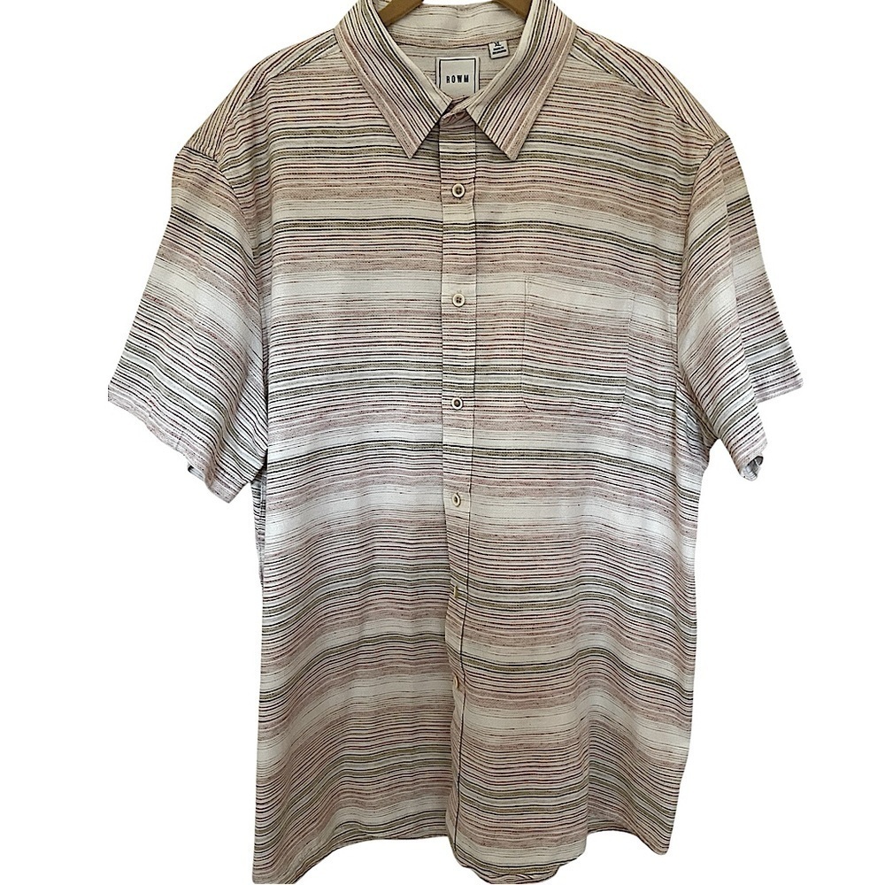 ROWN MENS CLASSIFIED STRIPPED BUTTON DOWN SHIRT SZ XL EUC